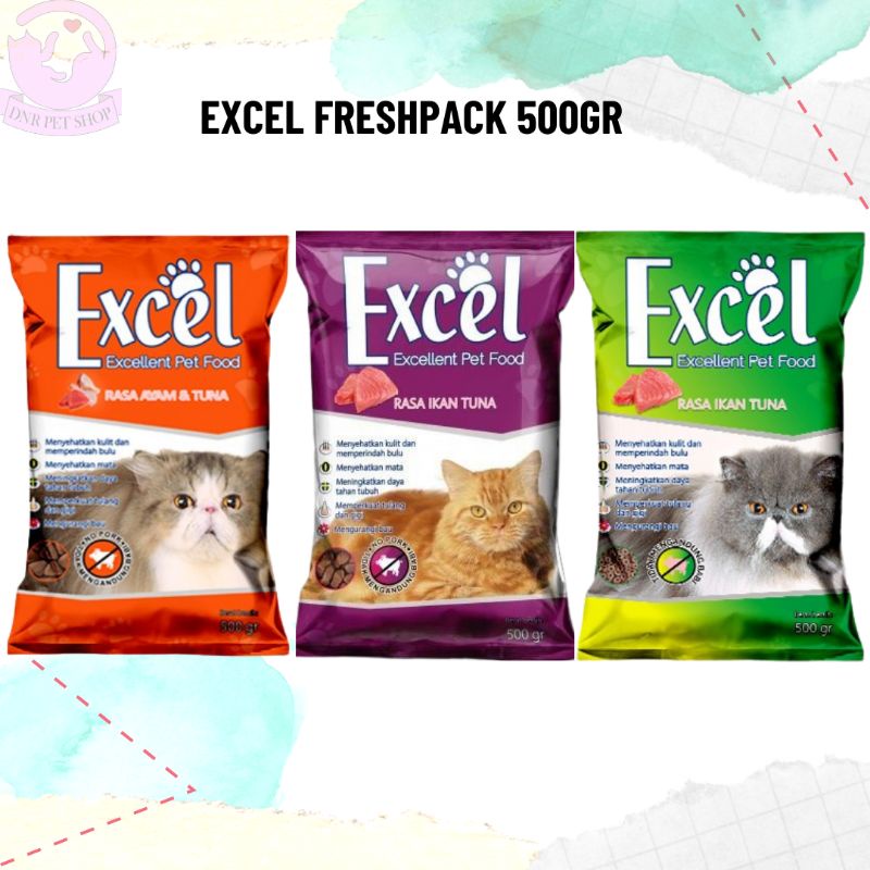 Jual EXCEL FRESHPACK 500GR MAKANAN KUCING KERING PREMIUM CAT