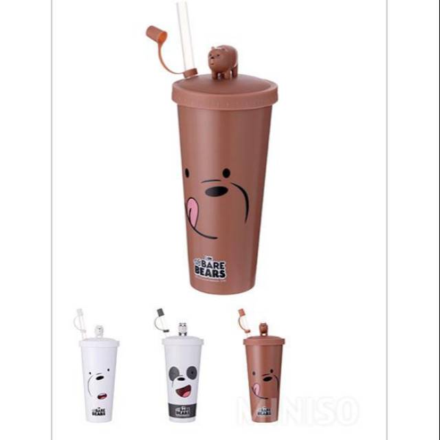 Jual Tumbler We Bare Bears Miniso Shopee Indonesia