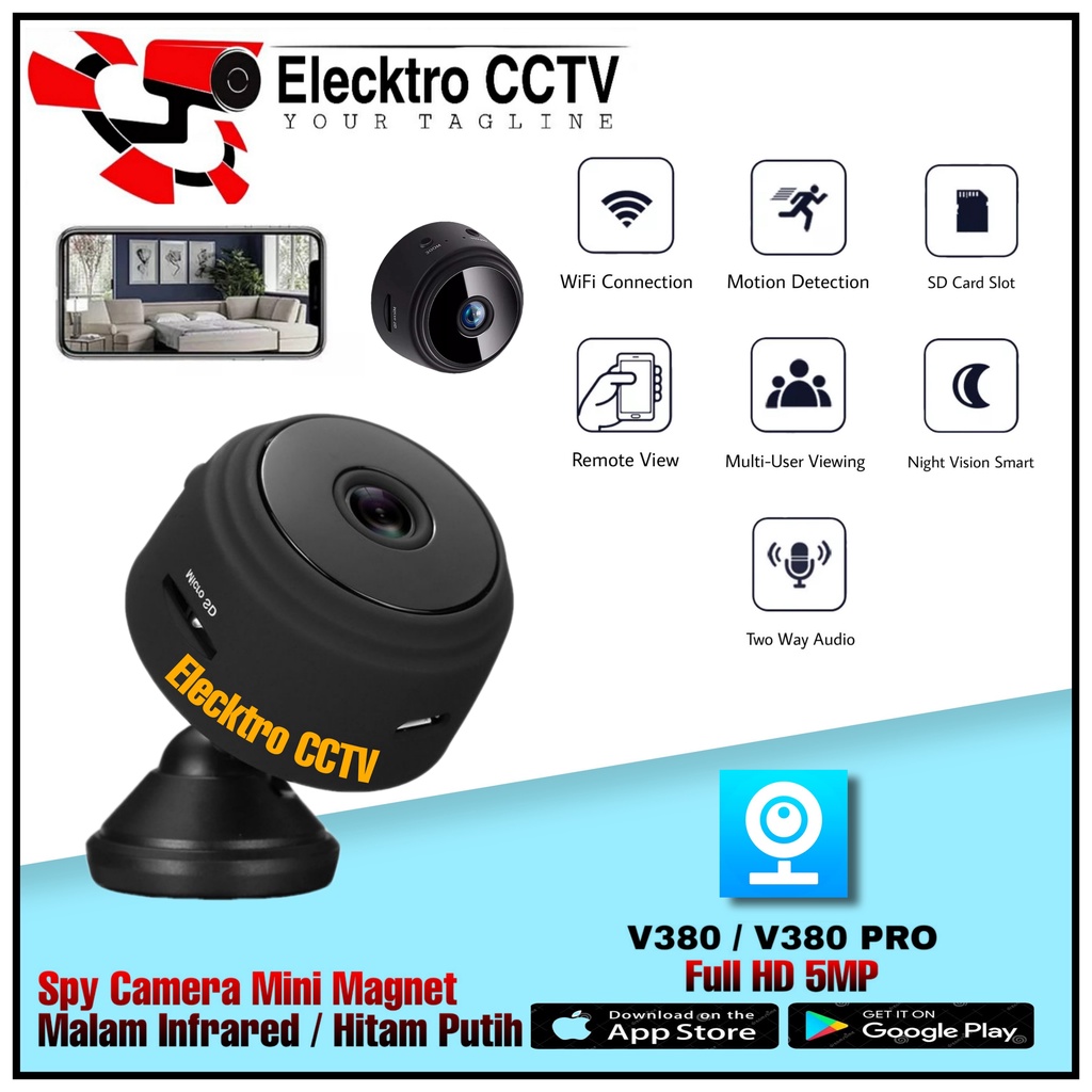 Jual Ip Cam Mini Spy Wifi Hd Mp Smart Cctv Wireless Camera Pengintai