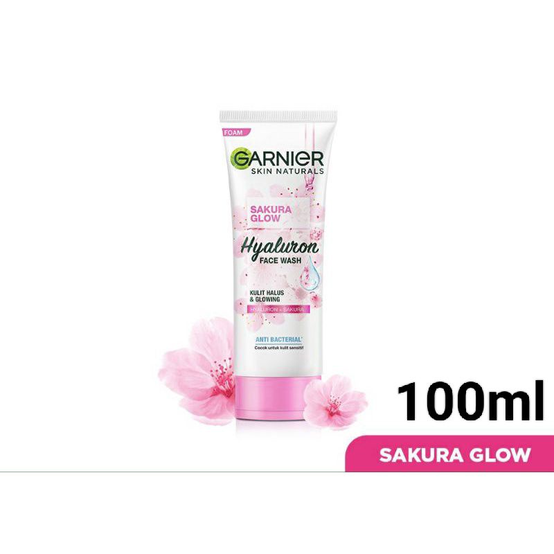 Jual GARNIER SAKURA GLOW Hyaluron Face Wash 100 Ml Shopee Indonesia