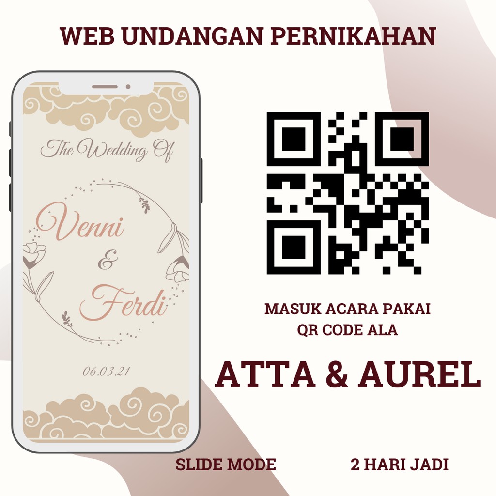 WEB Undangan Pernikahan Digital With QR Code System Slide Mode