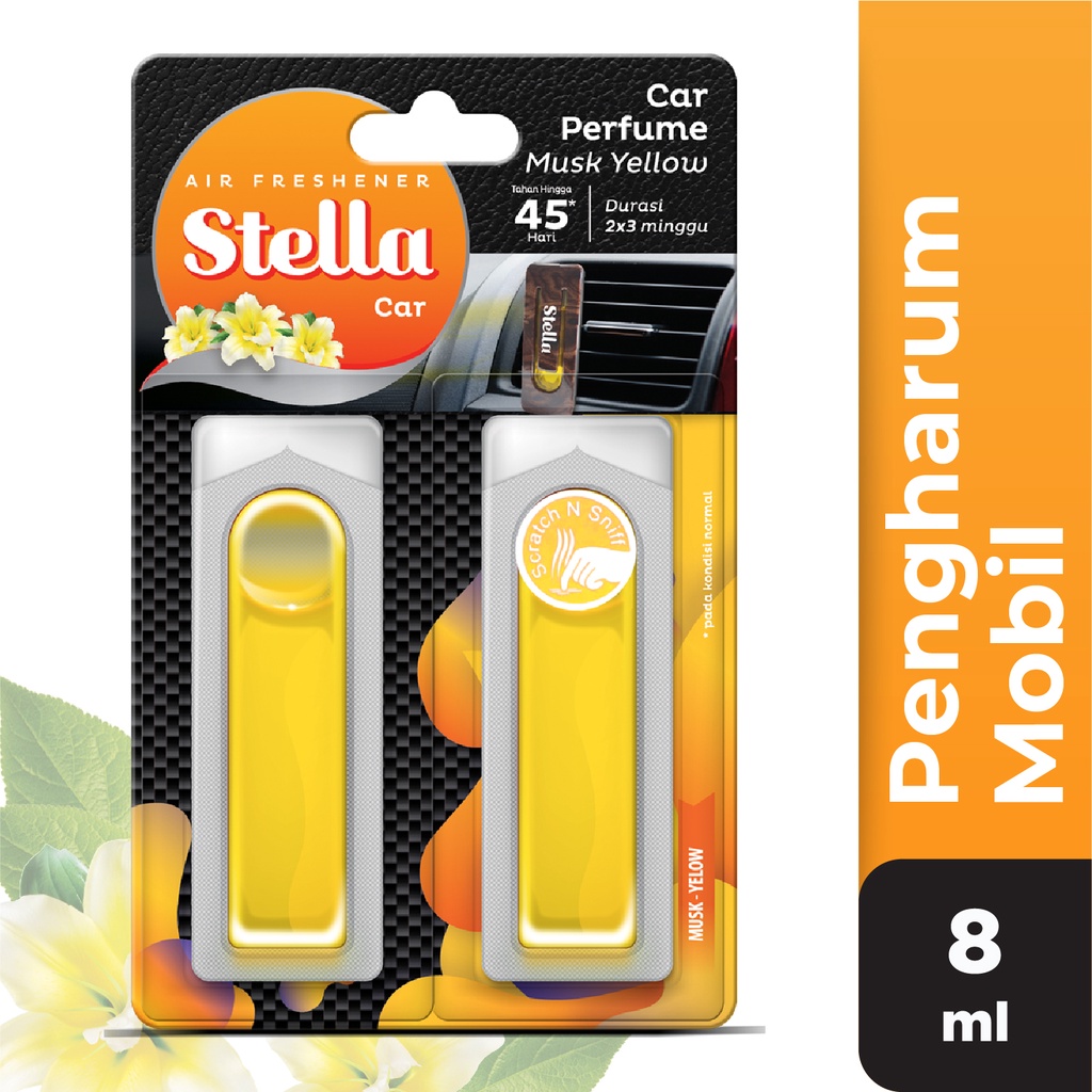 Jual Stella Car Parfume Refill Musk Yellow 8ml Pengharum Mobil