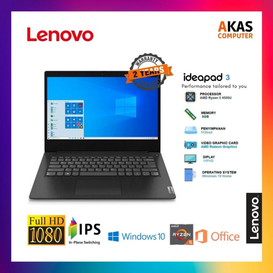 Jual Lenovo Ideapad Slim Are Id Fhd Amd Ryzen U Gb