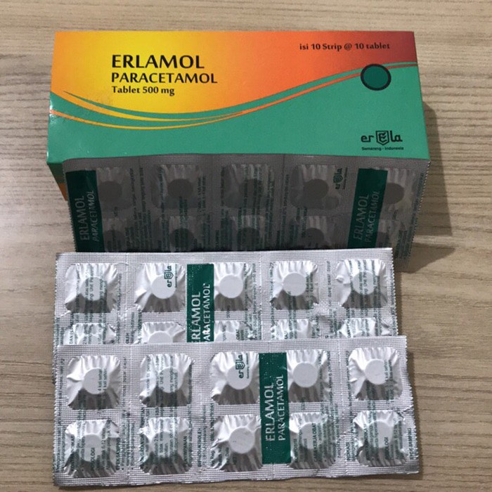 Jual Erlamol Box Dus Dos Paracetamol Demam Flu Pilek Shopee