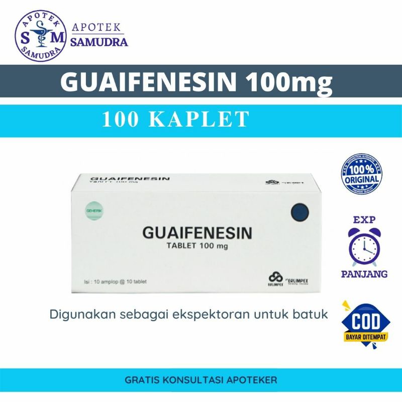 Jual Guaifenesin Tablet Box Isi Tablet Obat Batuk Berdahak