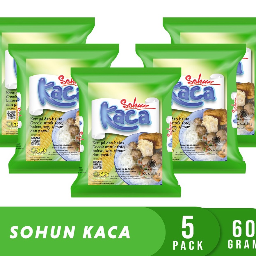 Jual Kaca Sohun Renteng 60 Gr 5 Pack Shopee Indonesia