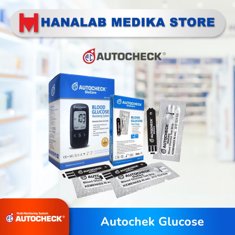 Jual Autocheck Alat Glucare Dan Test Strip Blood Glucose Isi Strip