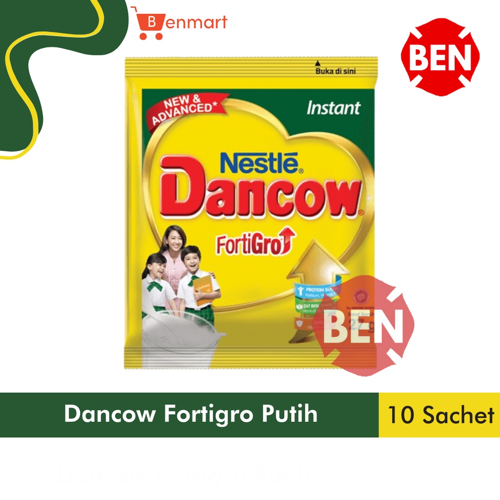 Jual SUSU DANCOW PUTIH 1 RENCENG 10 SACHET 27 Gr 27gr Vanilla Vanila