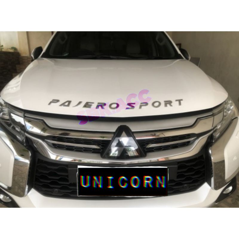 Jual EMBLEM KAP MESIN PAJERO SPORT MODEL ORI CHROME LOGO KAP MESIN