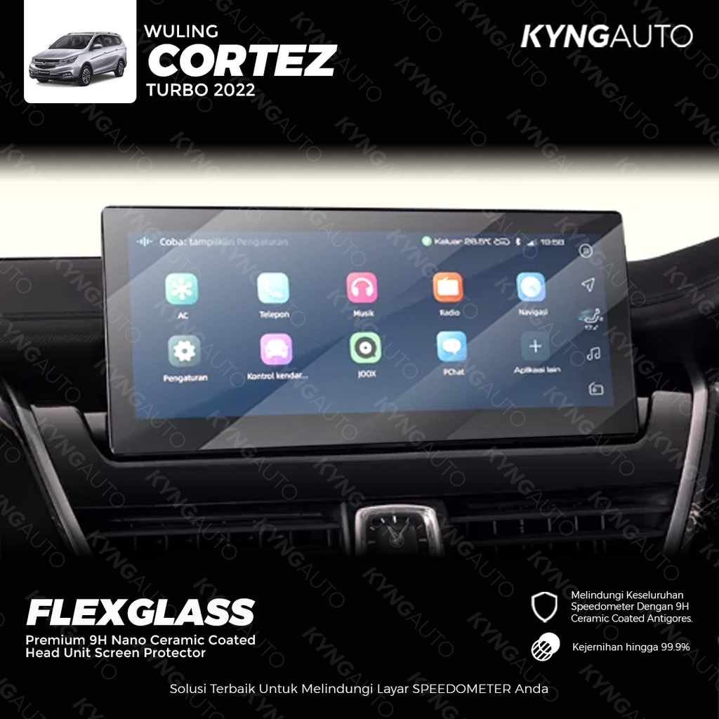 Jual Anti Gores FLEXGLASS Nano Glass Original 9H LAYAR HEAD UNIT WULING