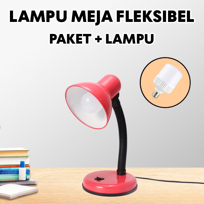 Jual Lampu Belajar Jepit Lampu Kerja Meja Leher Flexibel Fitting