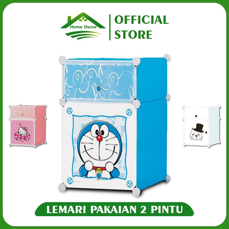 Jual Lemari Sisi Ranjang Portable Mini 2 Susun Plastik Lemari Serbaguna