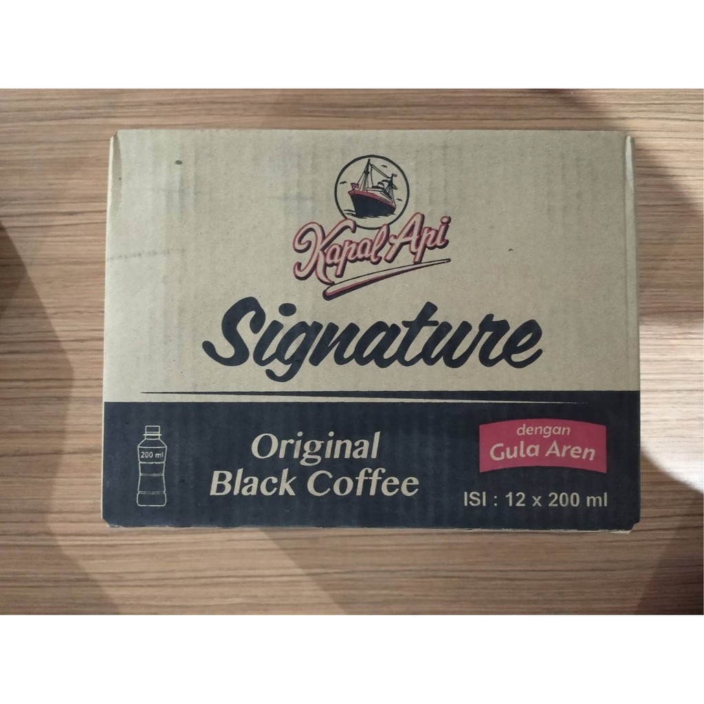 Jual Kapal Api Signature Original Black Coffee Dengan Gula Aren Ml