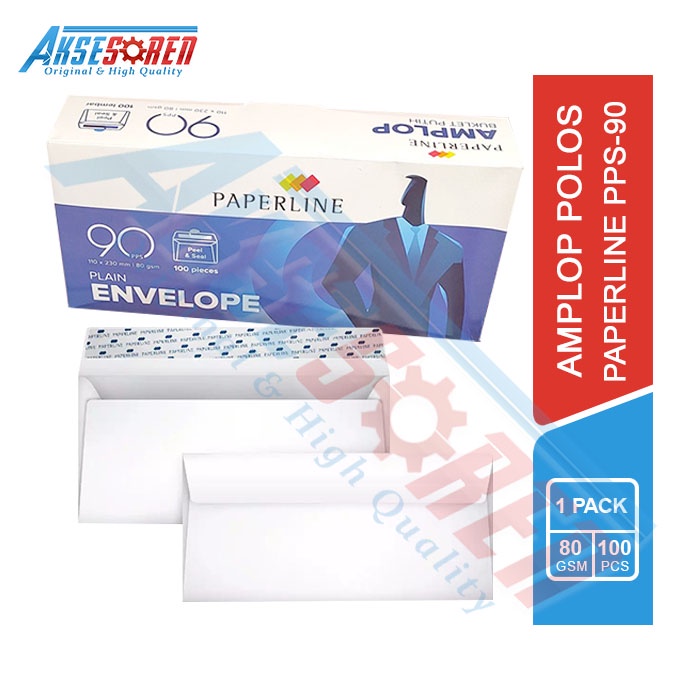 Jual Amplop Putih Polos Panjang Paperline PPS 90 100 Pcs Envelope