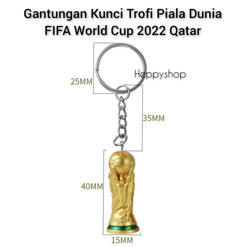 Jual Gantungan Kunci Trofi Piala Dunia FIFA World Cup 2022 Qatar