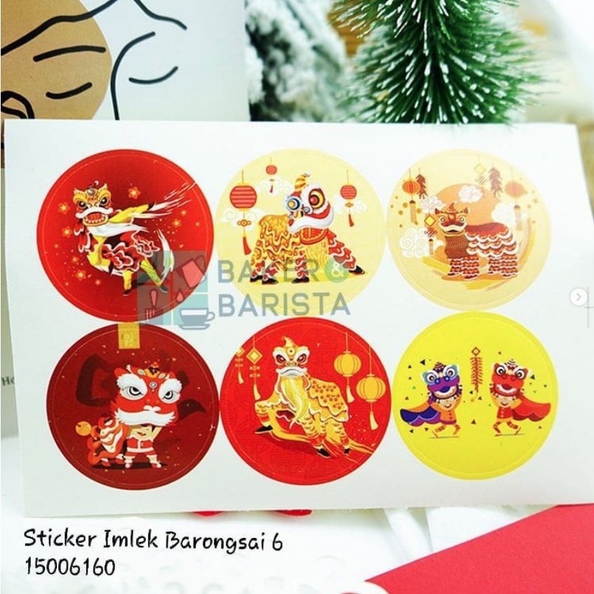 Jual Sticker Imlek Barongsai Stiker Hiasan Box Cny Chinese New Year