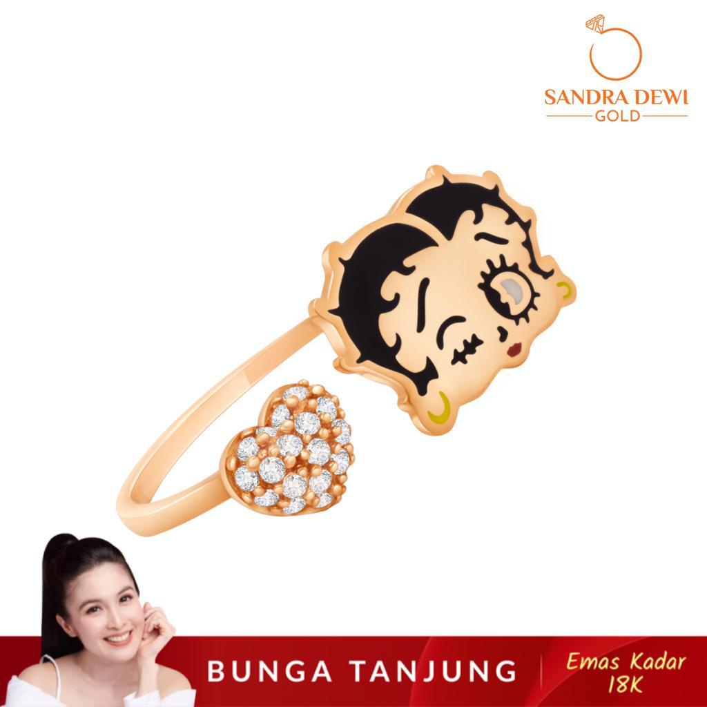 Jual Cincin Betty Boop Series Sandra Dewi Emas K Bunga Tanjung