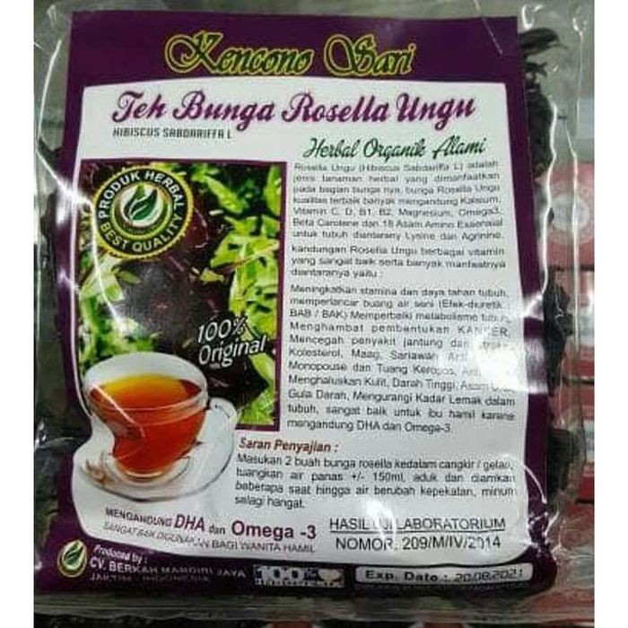 Jual Teh Seduh Bunga Rosella Ungu Kencono Sari Asli Original Shopee