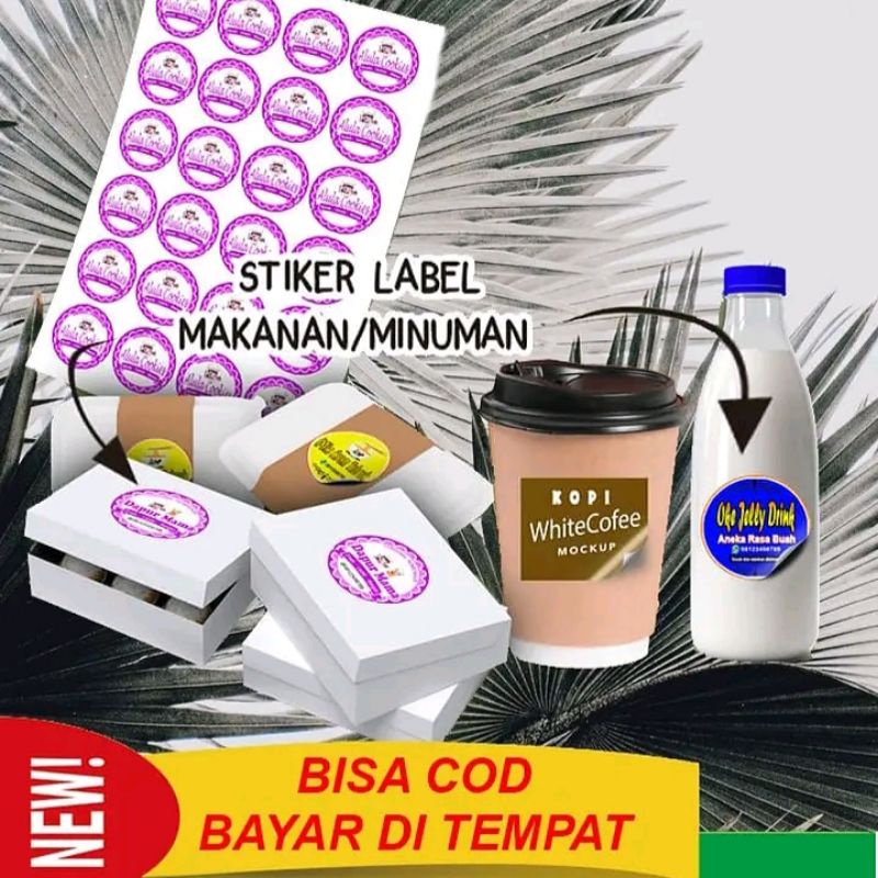 Jual Cetak Stiker Kemasan Label Kemasan Bentuk Kotak Bulat