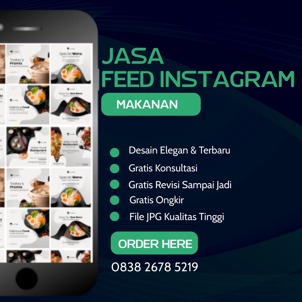 Jual Jasa Desain Feed Instagram Konten Feed Ig Makanan Indonesia Shopee Indonesia