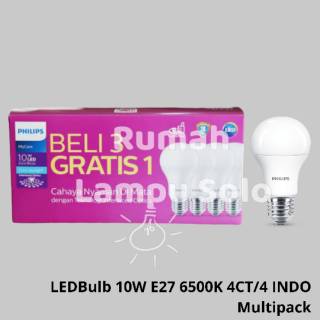 Jual Lampu Bohlam LEDBulb Paket Hemat Philips 10W Putih E27 BELI 3