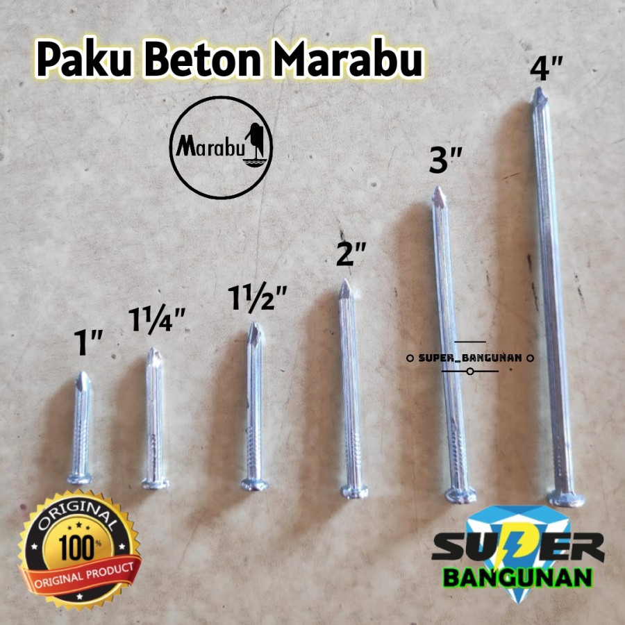 Jual Paku Beton Marabu Per Biji Jual Ecer Shopee Indonesia