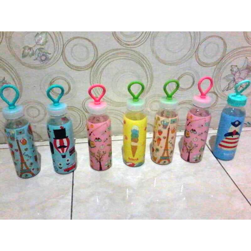 Jual INFUSED WATER BOTOL BOTOL KACA BOTOL MINUM 350ML MOTIF KARTUN