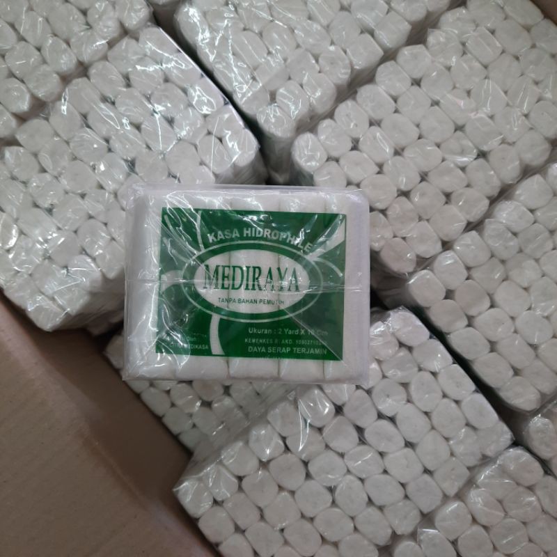 Jual Perban Gulung Pembalut Luka KAIN KASA HIDROFIL MEDIRAYA Putih