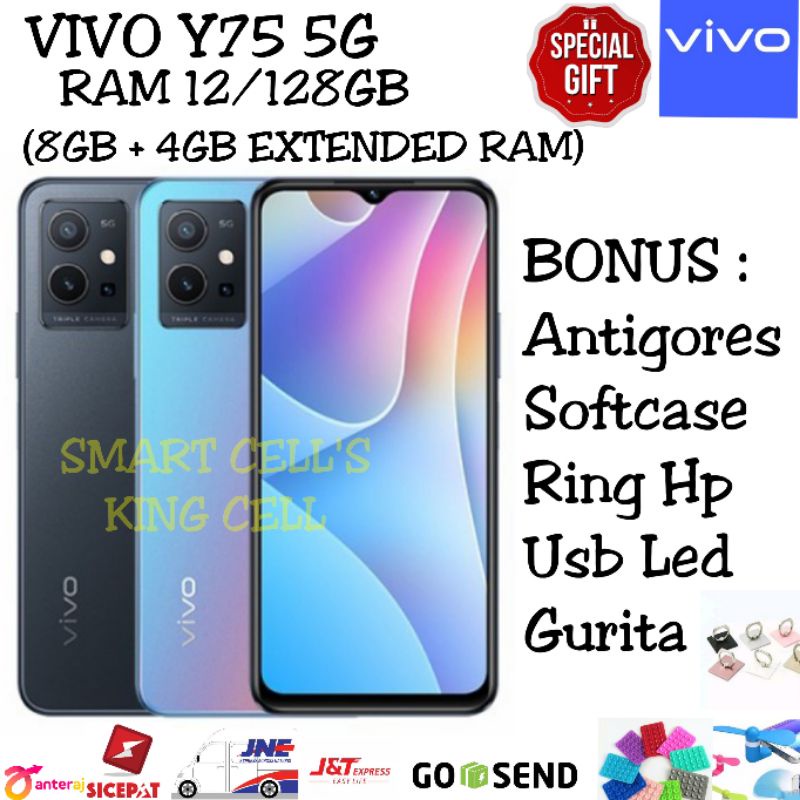 Jual VIVO Y75 5G RAM 8 128GB RAM 4GB EXTENDED NEW GARANSI RESMI VIVO