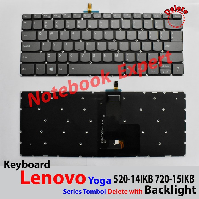 Jual Keyboard Laptop Lenovo Yoga 520 14IKB 720 15IKB Series Backlight