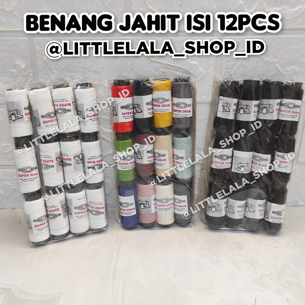 Jual Benang Jahit 12pcs Benang Jahit Lusinan 1 Lusin Warna Warni