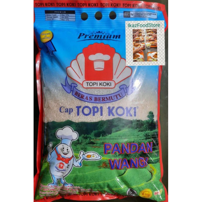 Jual Beras Pandanwangi Beras Harum 5Kg Topi Koki Pandanwangi 5kg Sania