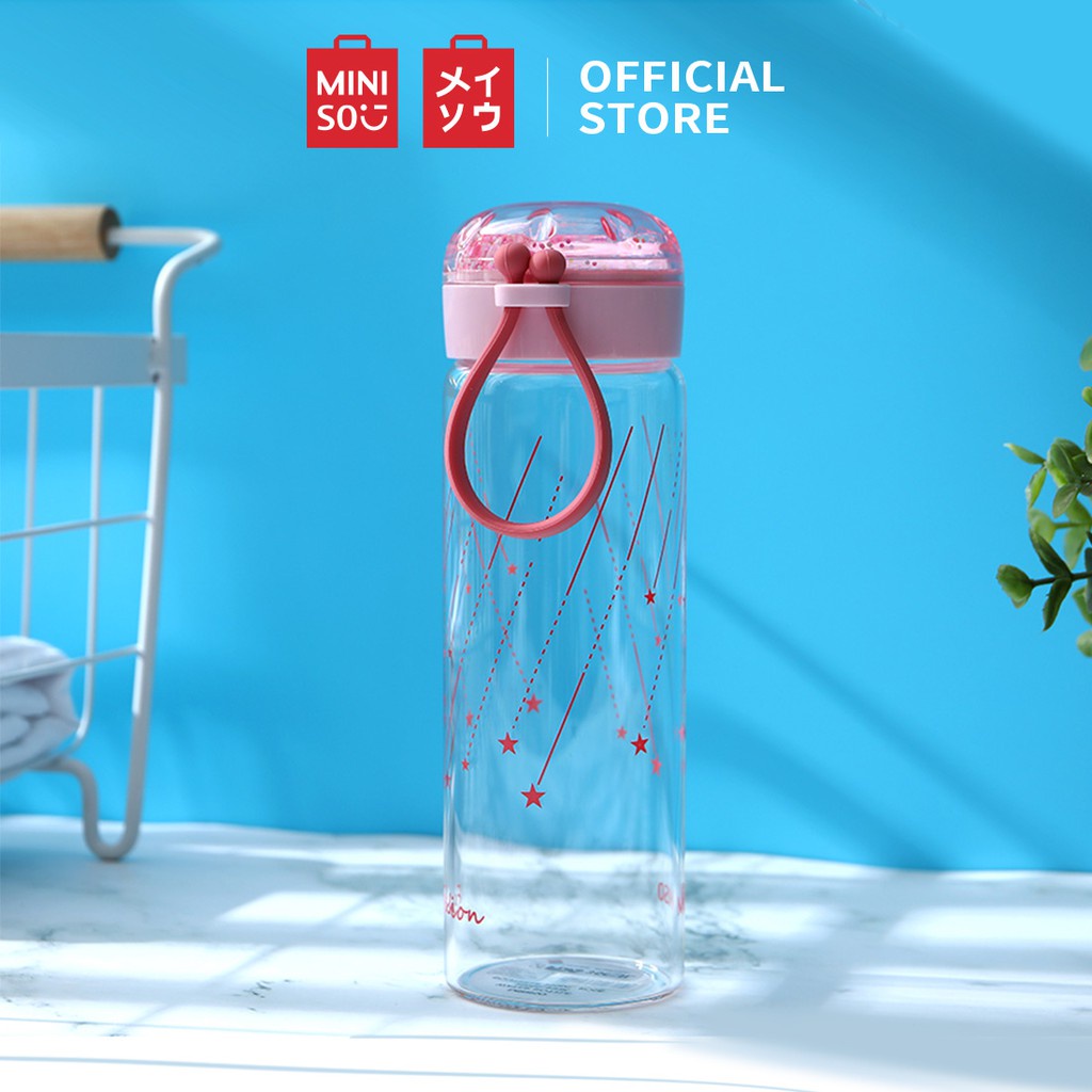 Jual MINISO Botol Minum Air Kaca Borosilikat Tinggi Tempat Minum