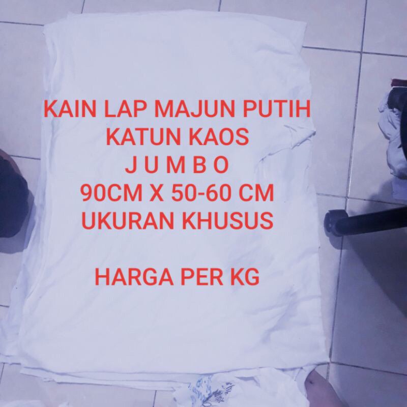 Jual Kain Lap Majun Putih Katun Kaos Jumbo Per Kg Shopee Indonesia