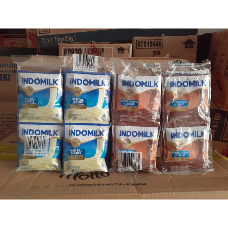 Jual Susu Indomilk Kental Manis Putih Coklat Sachet X Gr Shopee