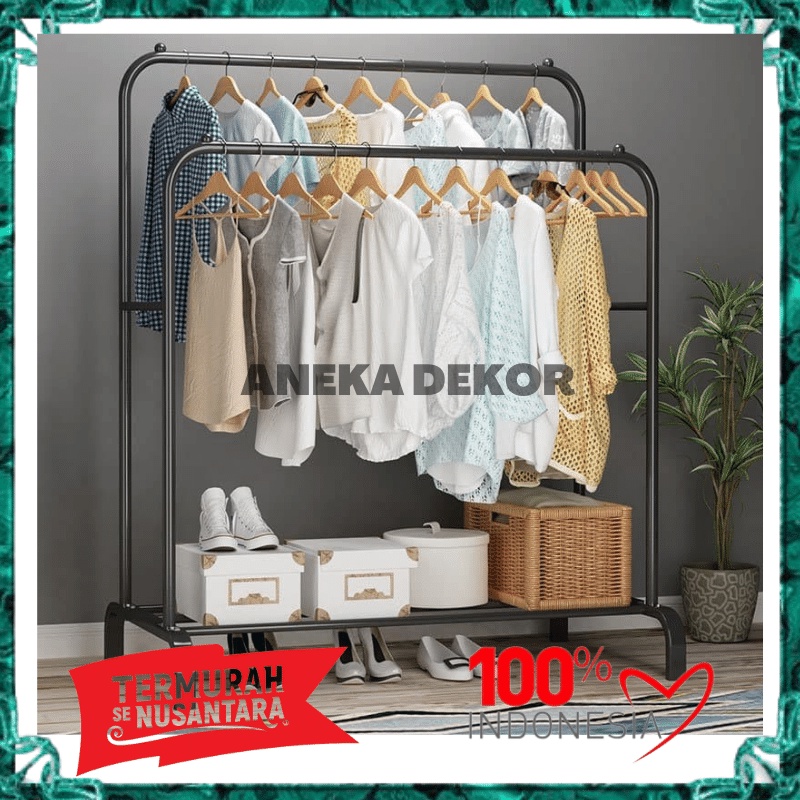 Jual Rak Lemari Standing Rack Tempat Simpan Penyimpanan Gantungan