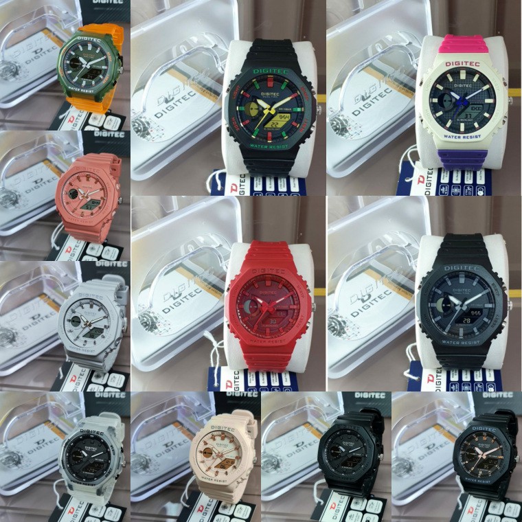 Jual JAM TANGAN PRIA WANITA DIGITEC DG 2119 DG 3119 DUAL TIME