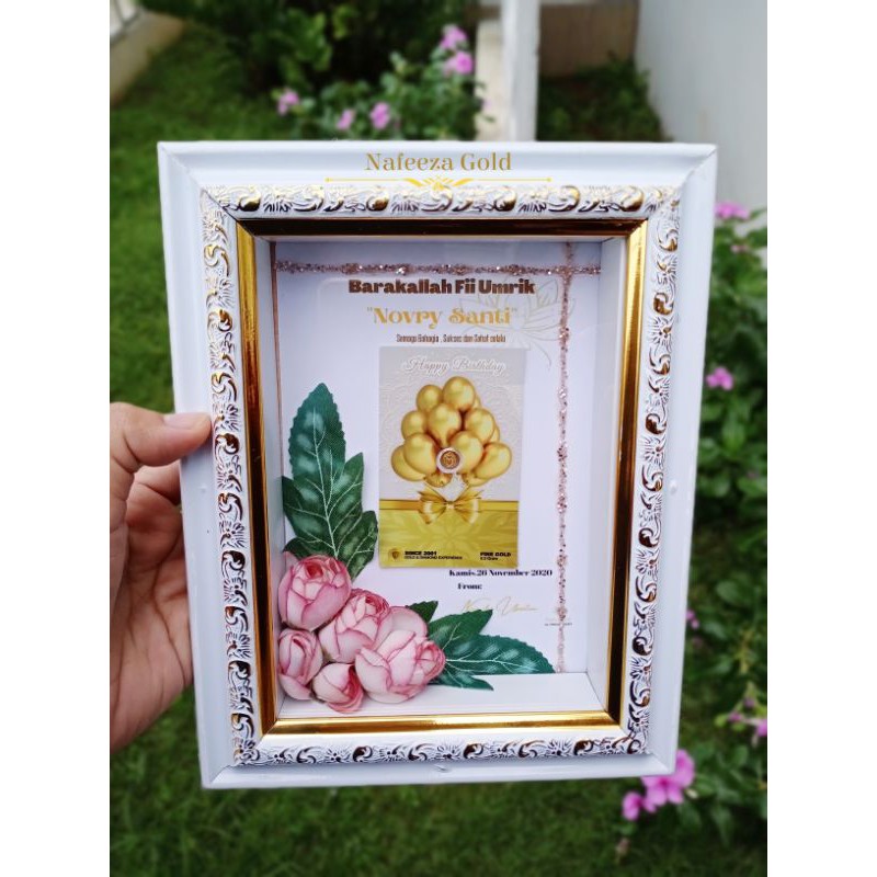 Jual Gift Wisuda Minigold Kado Emas Frame Wisuda Wedding Anniversary