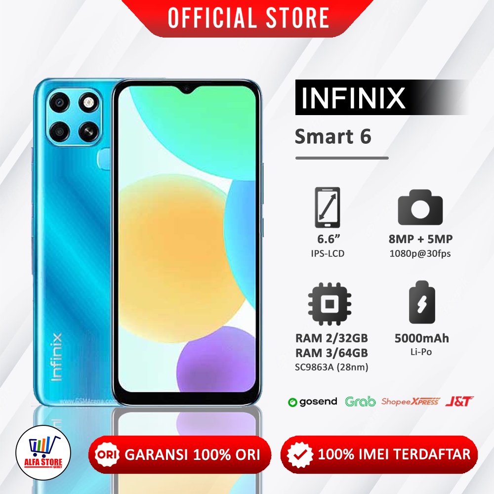 Jual INFINIX SMART 6 RAM 2 32GB GARANSI RESMI INFINIX Shopee Indonesia