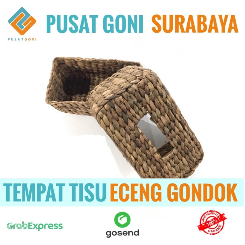 Jual Tempat Tisu Anyaman Eceng Gondok Tissue Box Enceng Gondok