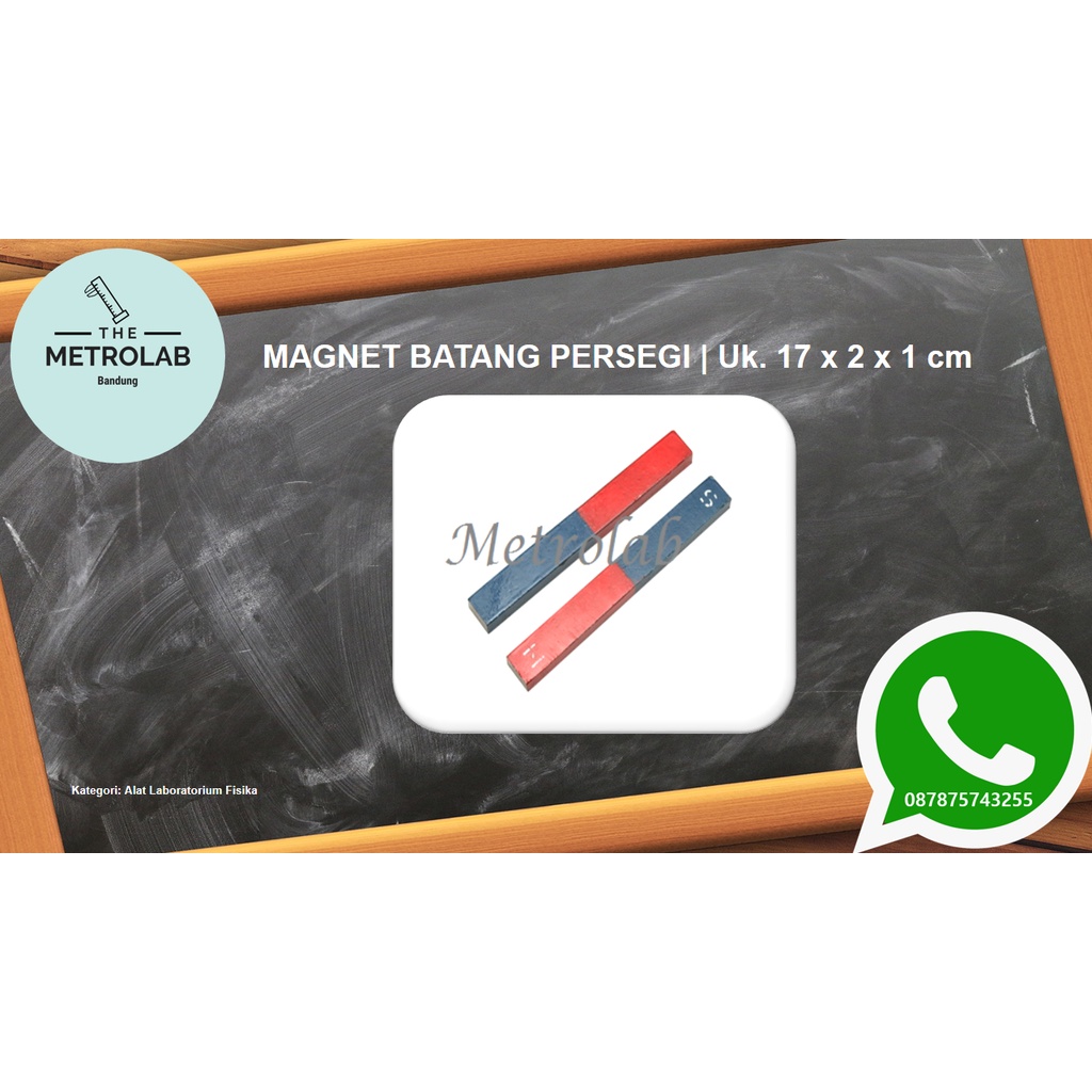 Jual Magnet Batang Persegi Warna Merah Biru Ukuran 17 X 2 X 1 Cm