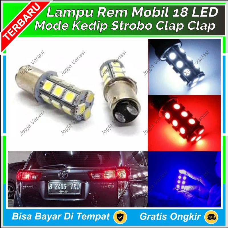 Jual Lampu Rem Mobil Led Kedip Strob Mata Bayonet Kaki Premium