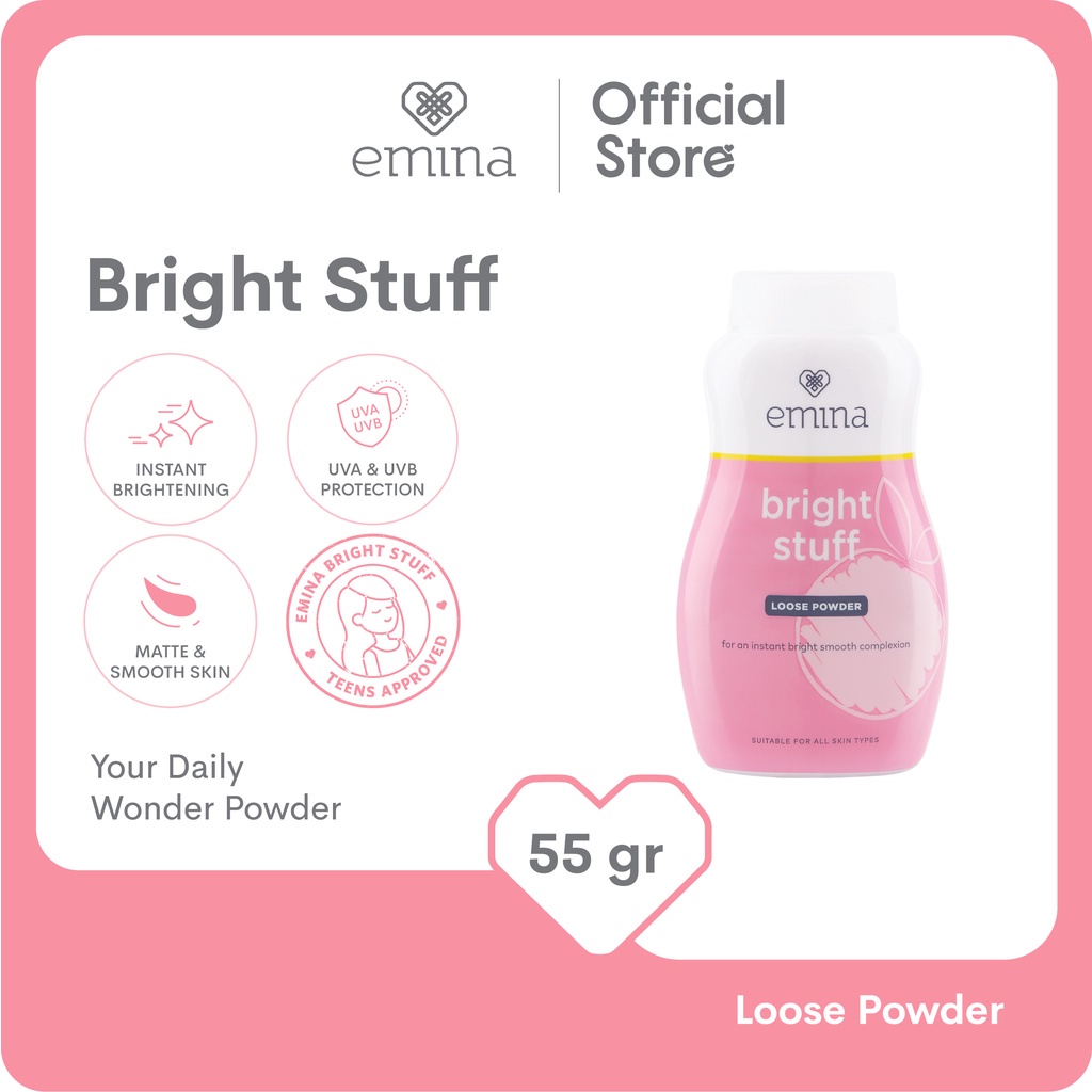 Jual Emina Bright Stuff Loose Powder 55 G Bedak Tabur Cerah Instan