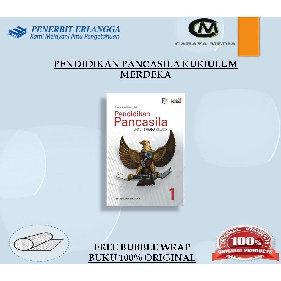 Jual BUKU PENDIDIKAN PANCASILA KELAS 10 ERLANGGA ORIGINAL Shopee