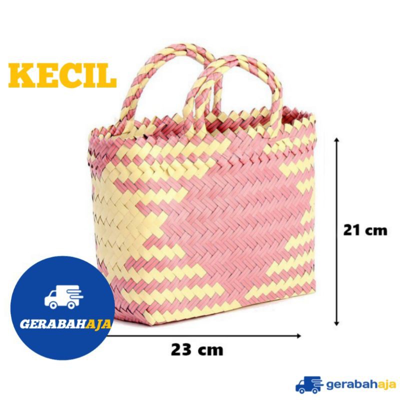 Jual Tas Anyaman Plastik Lurik KECIL Untuk Belanja Ke Pasar Tas Berkat