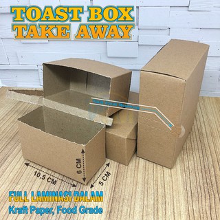 Jual Toast Box Bread Take Away Kotak Roti Bakar Toast Holder Box