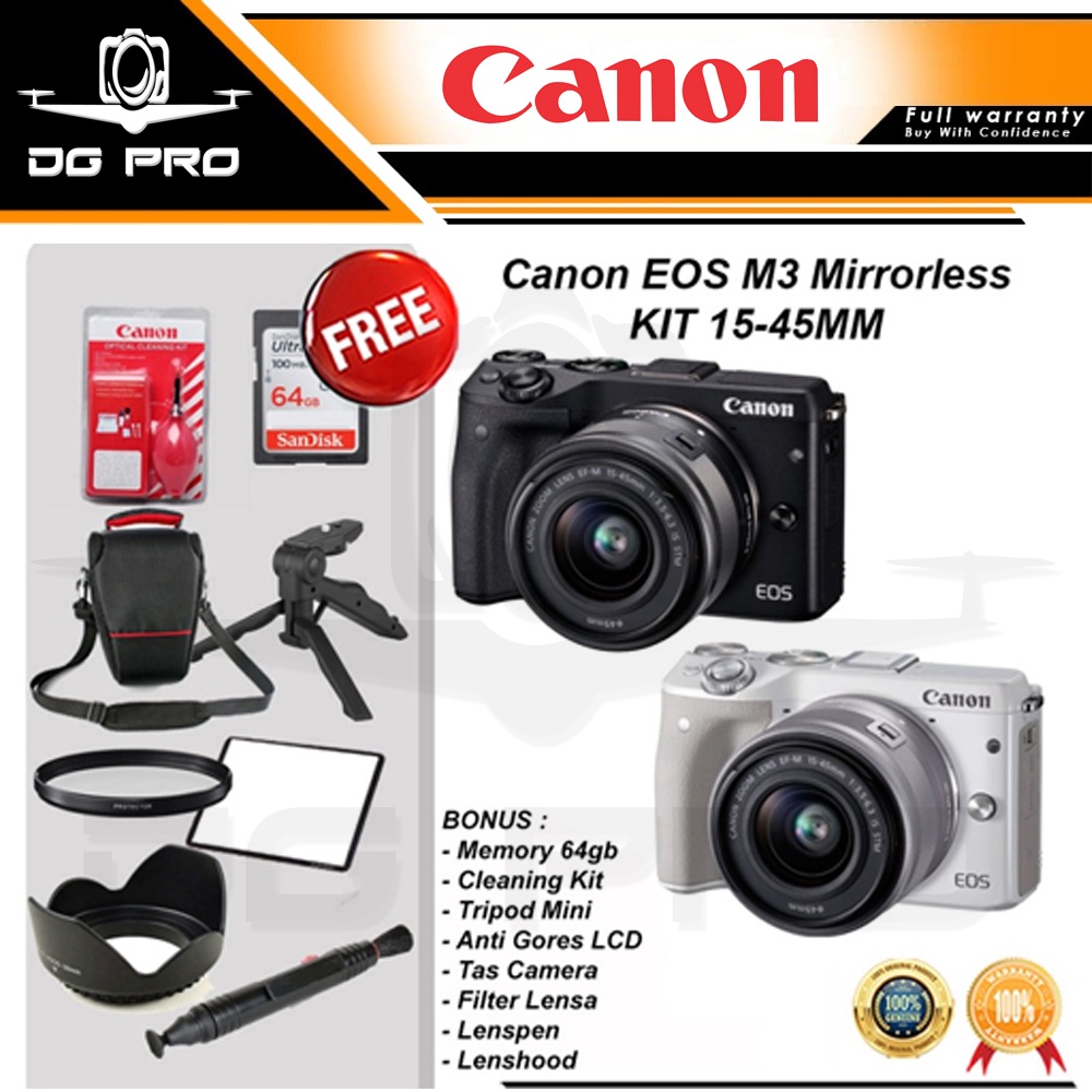 Jual Canon Eos M Kit Mm Paket Bonus Kamera Original Made In