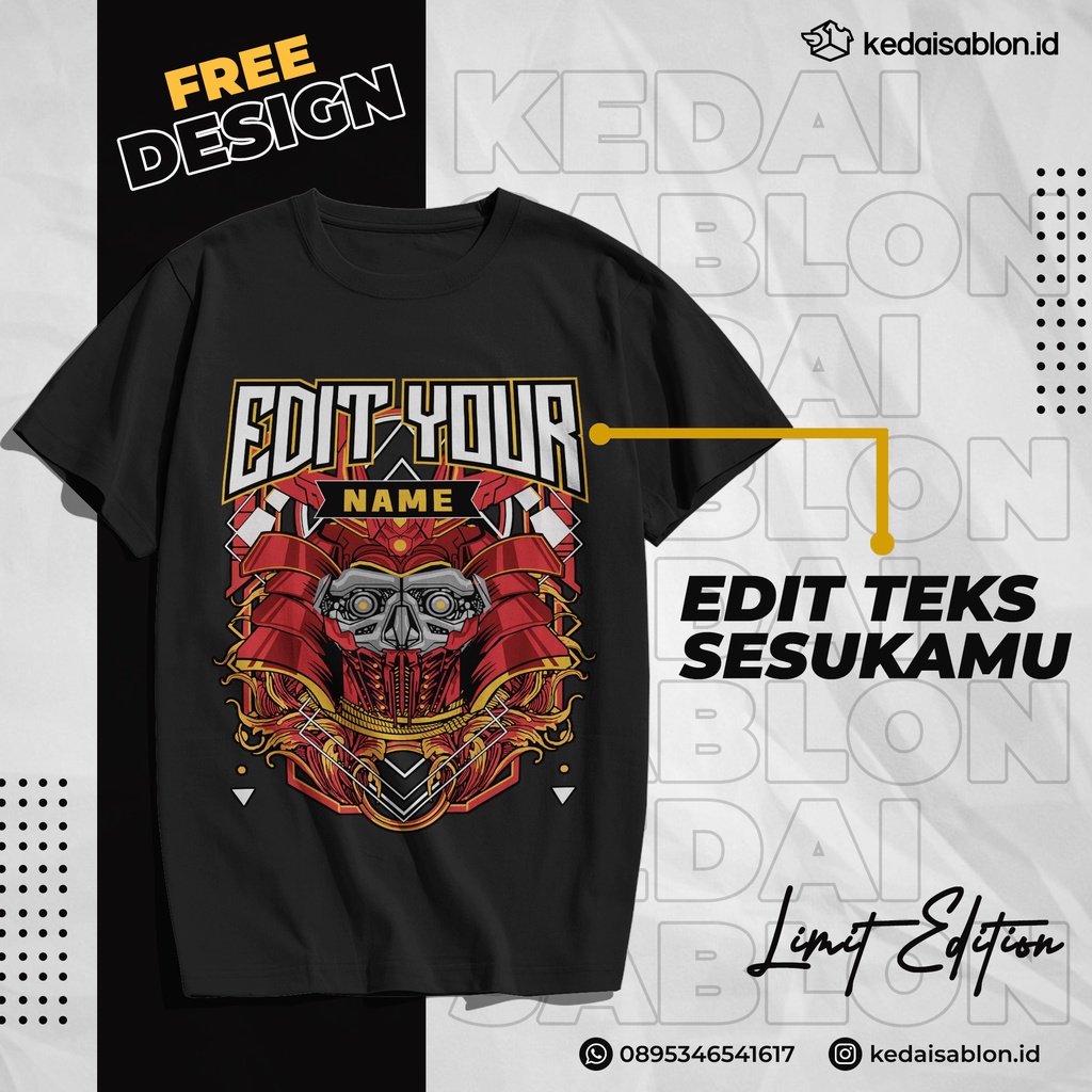 Jual DESAIN KAOS PREMIUM TEMA MECHA SIAP CETAK TINGGAL EDIT DENGAN NAMA