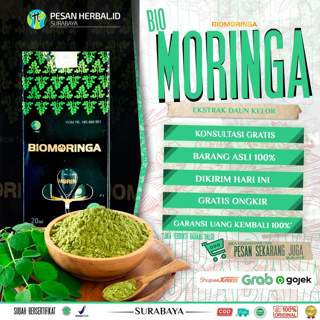 Jual BISA COD BIO MORINGA Jamu Tetes Herbal Asupan Nutrisi Jamu