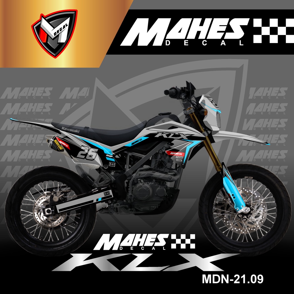 Jual Decal Sticker Motor Cross KLX 150 BF Fullbody Dekal Stiker KLX BF